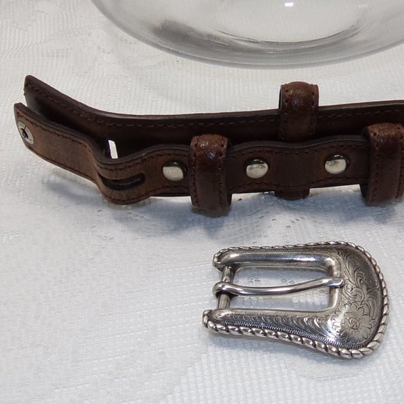 Nocona Western Mens Belt Leather Top Hand Ranger Brown N2476802 SIZE 28 - Picture 7 of 16